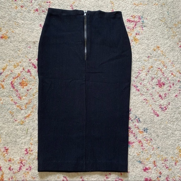 Nadia Tarr Ribbed Scuba Pencil Skirt in Black sz XS - Picture 4 of 4